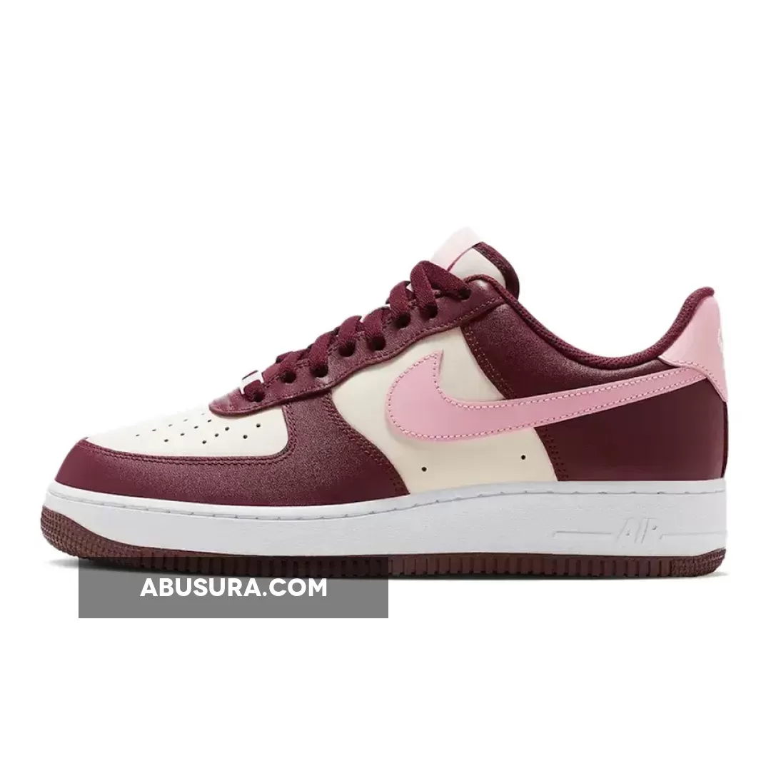 Nike Air Force 1 Low 'Valentine's Day' Sail/Night Maroon-Pink FD9925-161 - night maroon and medium soft pink goat