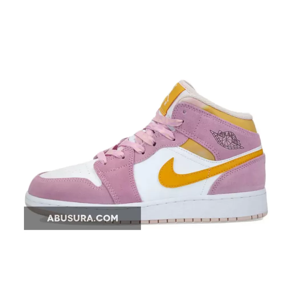 Air Jordan 1 Mid Se Gs Arctic Pink / Air Jordan 1 Mid SE GS Light Arctic Pink/University Gold-White DC9517-600