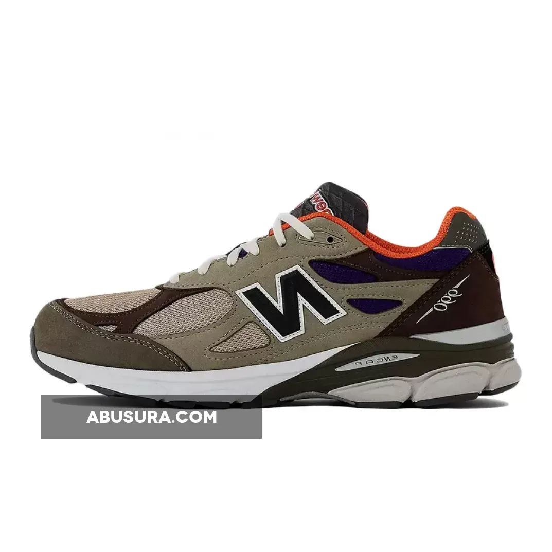 New Balance 990v3 MiUSA Teddy Santis Khaki Orange #women's new balance blue