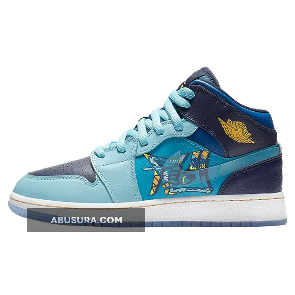 Air Jordan 1 Mid 'Fly' Blue Void/Team Royal-Blue Lagoon / air jordan 1 mid blue lagoon