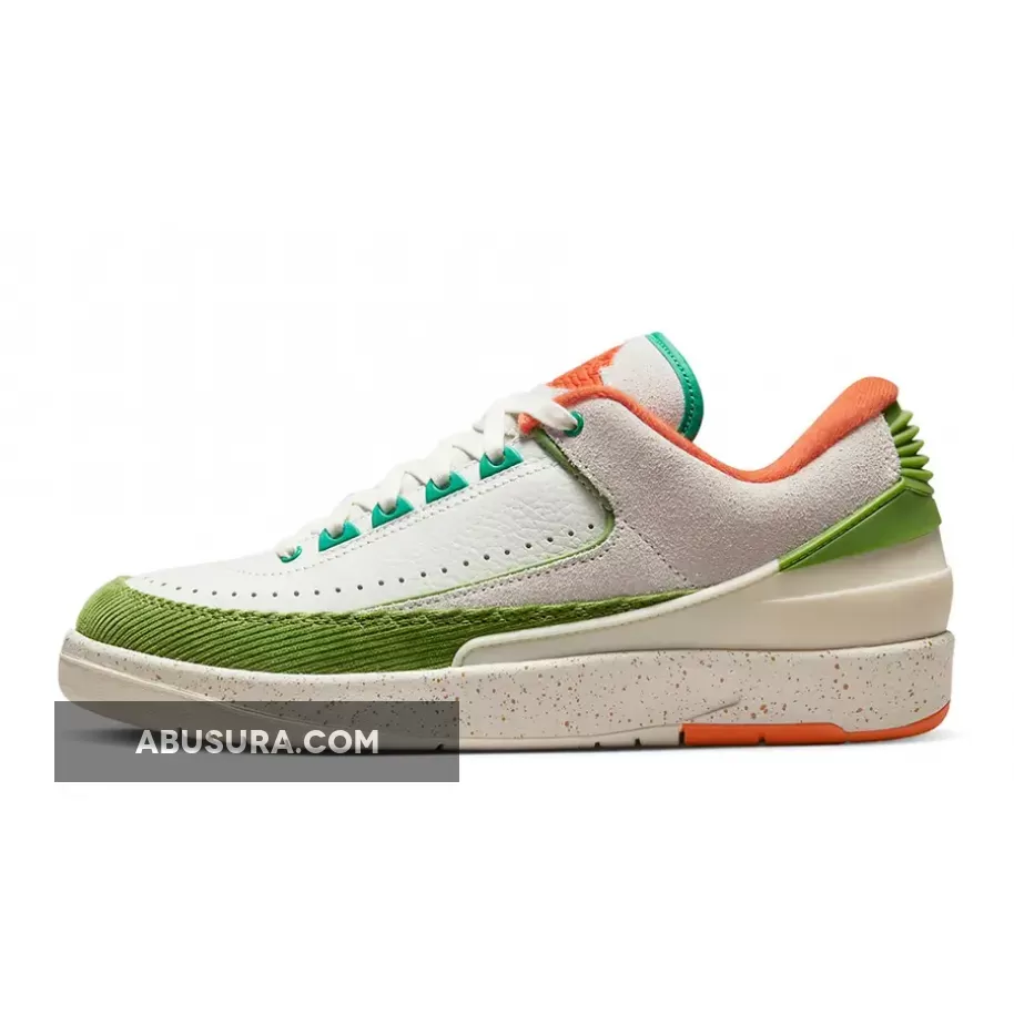 TITAN X Air Jordan 2 Low Green Orange White DV6206-183 For Sale