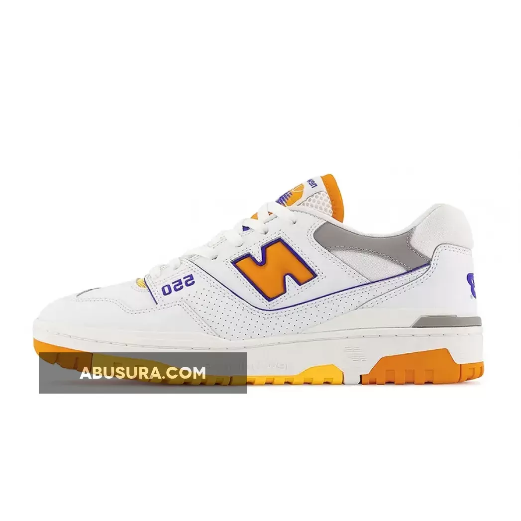 New Balance 550 Lakers White Vibrant Orange BB550WTO 'new balance 550 white vibrant orange'