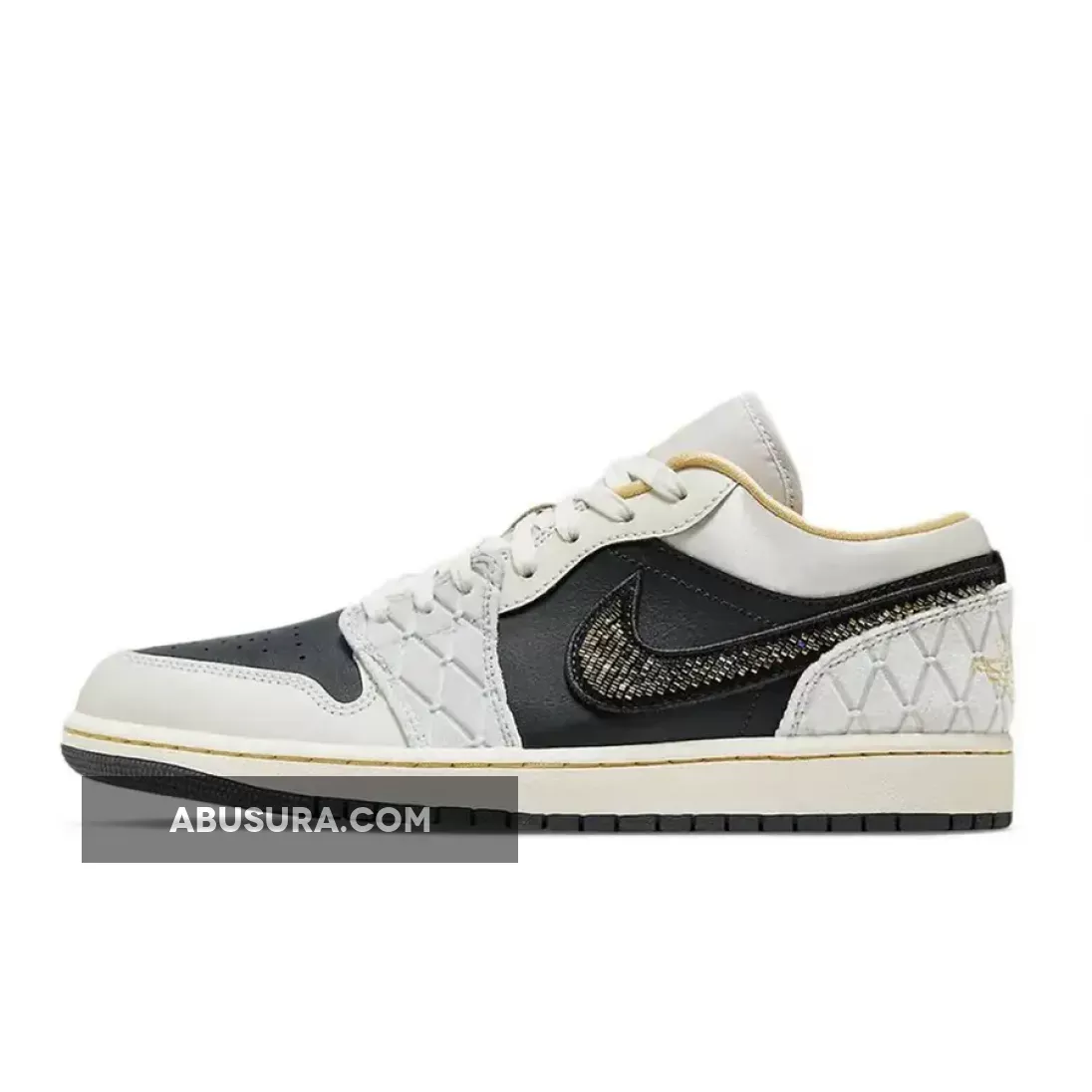 Air Jordan 1 Low Beaded Swooshes White Black DV1762-001 For Sale