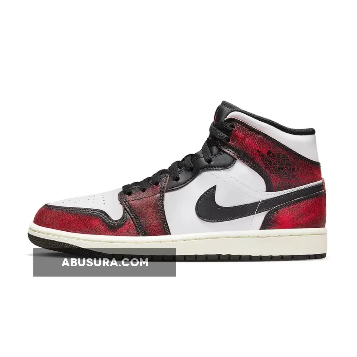 Air Jordan 1 Mid Wear-Away White Black Red DV9565-006 Online