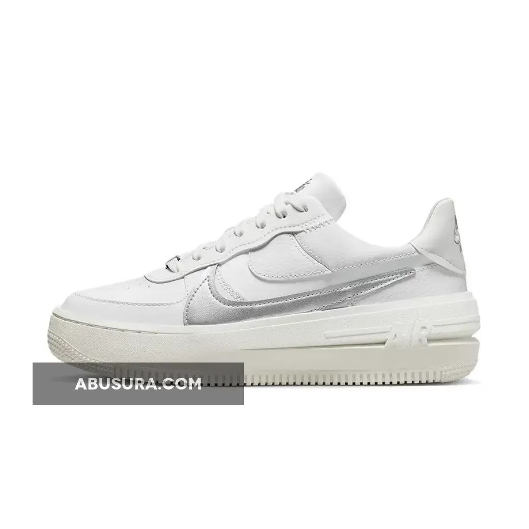 Nike Air Force 1 PLT.AF.ORM 'Summit White/Metalic Silver' DJ9946-101 / Air Force 1 White And Metallic Silver