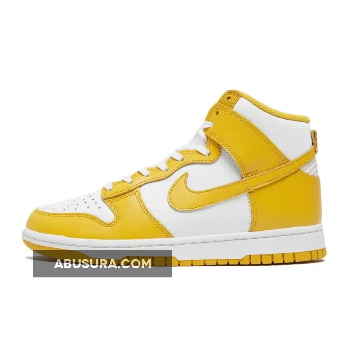 Chaussure Nike Dunk High White/Dark Sulfur-White pas cher / nike dunk high dark sulfur