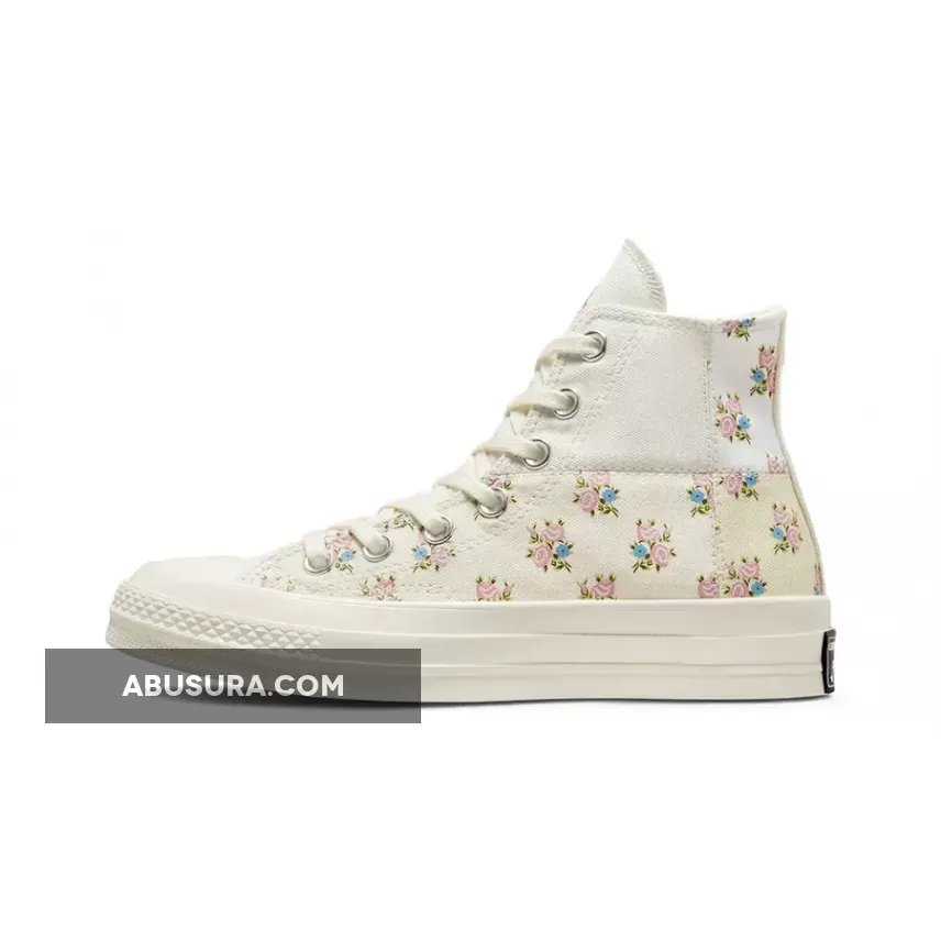 Converse Chuck 70 Patchwork Floral Egret/White/Soft Dune | WHITE CHUCKS