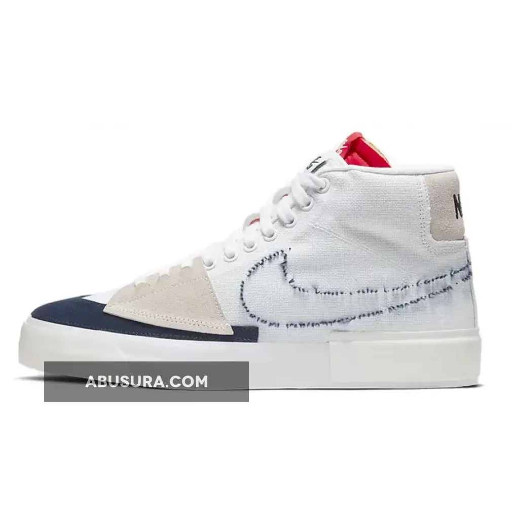 Nike SB Zoom Blazer Mid Edge White Navy CI3833-100, nike blazer hack pack