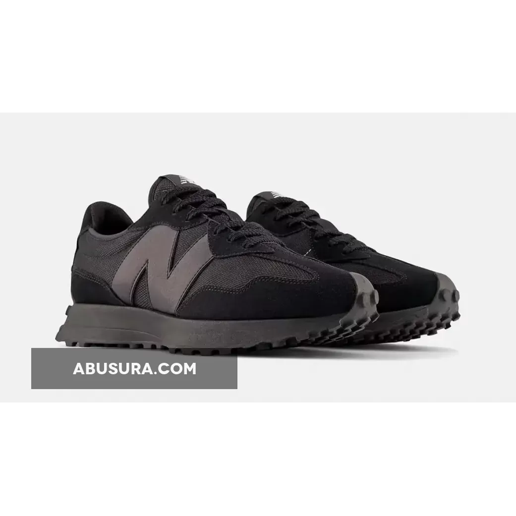 New Balance 327 Black White Tongue Logo MS327CTB